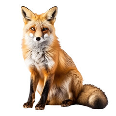 Fototapeta premium a fox sitting on a white background