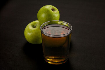 Fresh sweet natural apple juice