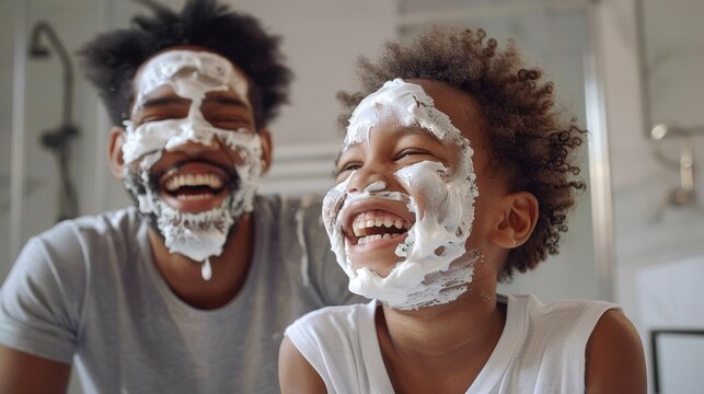 Father and Son Shaving Fun