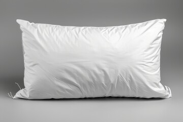Modern white pillow mockup for bed  aesthetic cushion insert for stylish bedding branding