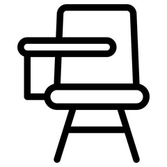 chair icon, simple vector design