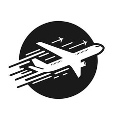 Vector illustration of airplane isolated on white background