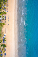 Aerial view of Khao Lak beach in Phang Nga, Thailand