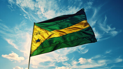 Flag of jamaica - obrazy, fototapety, plakaty