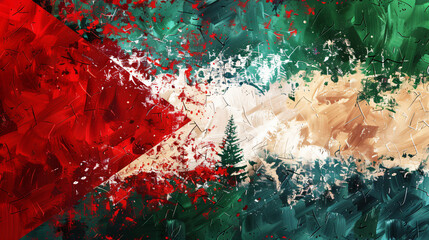 Flag of lebanon - obrazy, fototapety, plakaty