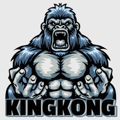 Fototapeta premium Roaring Angry Kingkong, Angry Gorilla