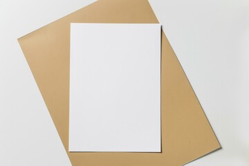Blank paper mockup created with Generative AI