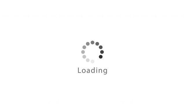 Black gradient dotted round loading page video design