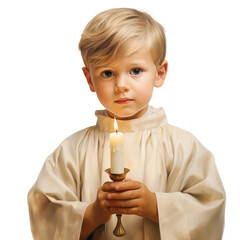 child with candle