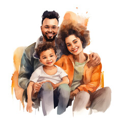 portrait of a family with their children