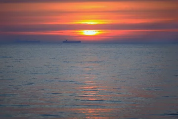 Keuken foto achterwand De Oostzee, Sopot, Polen Beautiful sunrise on the beach of Baltic Sea in Sopot, Poland