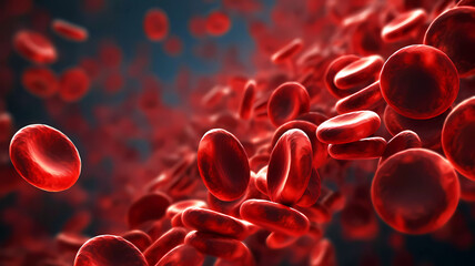 Blood cell medical background. Generative ai design concept art.