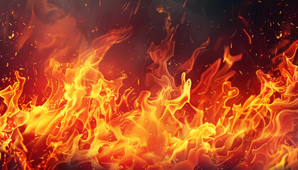 Fire flames background. Generative ai design concept art.