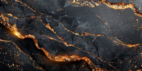 luxury black and gold marble slab, abstract backgrounds.