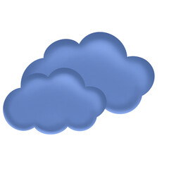 sun behind cloud over blue sky. Sun. Cloud. Icon. Logo.