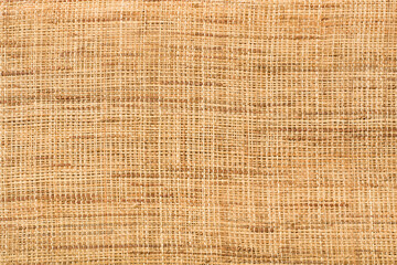 Natural loose plain linen fabric texture background, top view. - 786026255