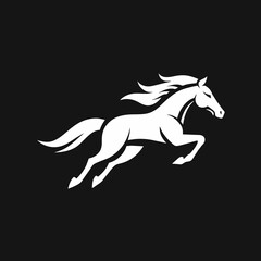 flat-vector-logo-for-horse--jumping--simple--graph