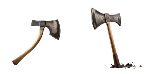 set of ax isolated on transparent background