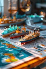 insurance policies laid out on a table, symbolizing the comprehensive protection offered for ships and cargo 