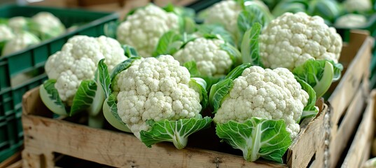 Close up view of textured organic cauliflower creating a natural background for design projects