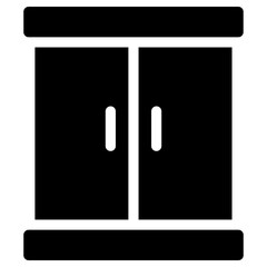 cupboard icon, simple vector design