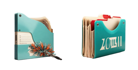 set of file isolated on transparent background