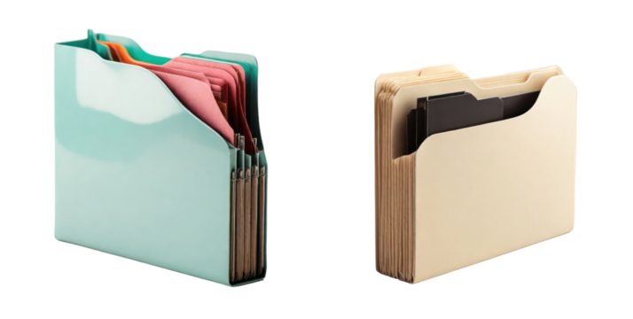 set of file isolated on transparent background