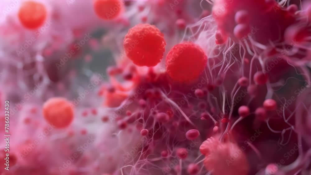Poster a microscopic glimpse of an elaborate network of capillaries the smallest vessels in the body. red c