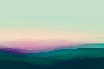Surreal hills in soft focus with gradient pastel hues, tranquil landscape.