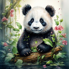 panda in nature