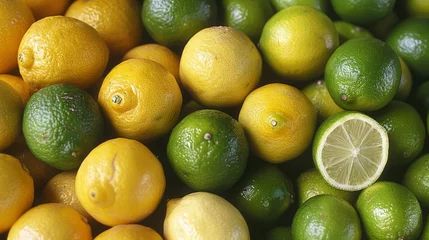 Fotobehang A Pile of Fresh Citrus Fruits © MP Studio