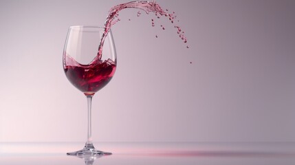 A Glass of Spilling Red Wine