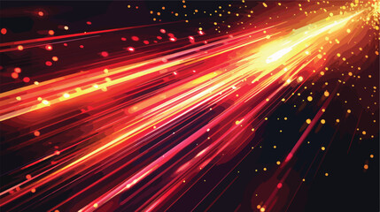 Fire red plazma motion neon lines sparkle light effec - obrazy, fototapety, plakaty