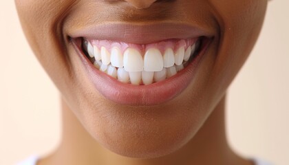 Obraz premium A woman with a big smile showing her teeth