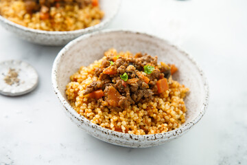 Couscous with beef ragout