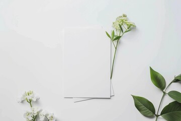 Blank paper mockup created with Generative AI