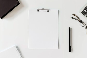 Blank paper mockup created with Generative AI