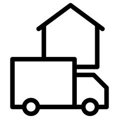 delivery icon, simple vector design