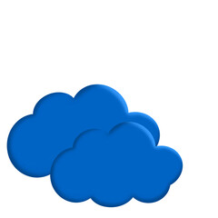 Clouds icon illustration. Cloud symbol or logo, different clouds 
