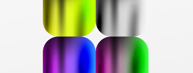 Four bottles of different colorfulness are stacked in a rectangle shape on a white background. The bottles are purple, violet, magenta, and electric blue, creating a vibrant and colorful pattern