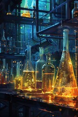 chemical plant in laboratory