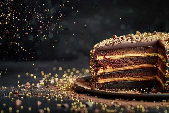 Dobos torte slice 