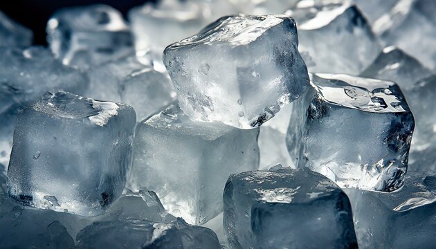 Ice cube texture close-up ice cube background wallpaper 