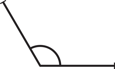 obtuse angle vector outline