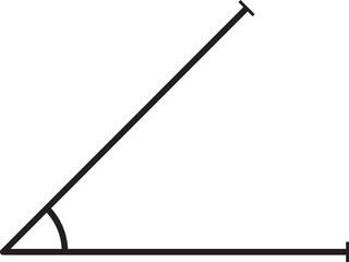 acute angle vector outline