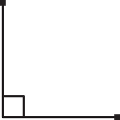 Fototapeta premium right angle vector outline