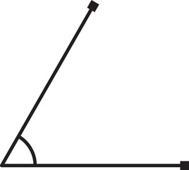 acute angle vector outline