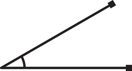 acute angle vector outline