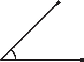 acute angle vector outline
