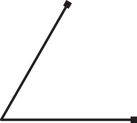 acute angle vector outline